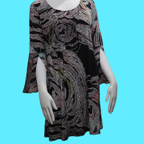 MSK Retro Abstract Mini Dress - Picture 1 of 4